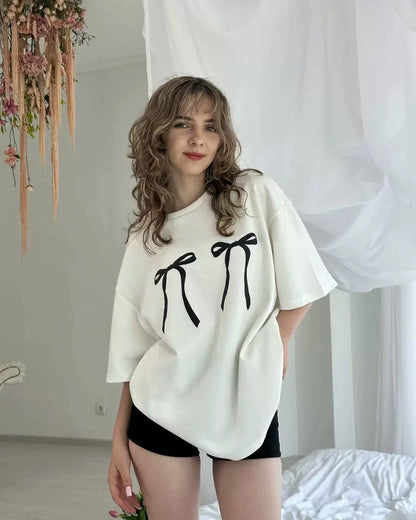 Schleifen-Shirt Cleo – Verspielt & locker geschnitten