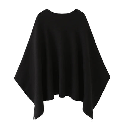 Strick-Cape Solveig – oversized & weich fließend