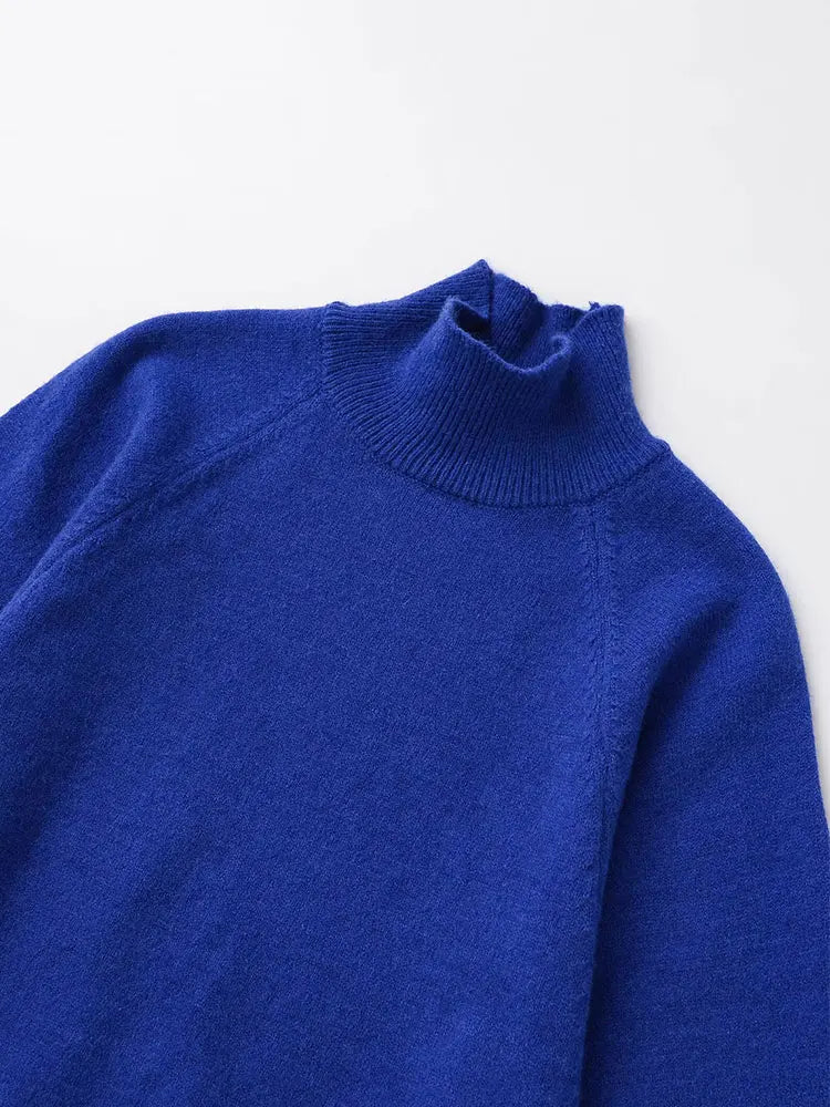 Rollkragenpullover Selma – Weite Trompetenärmel