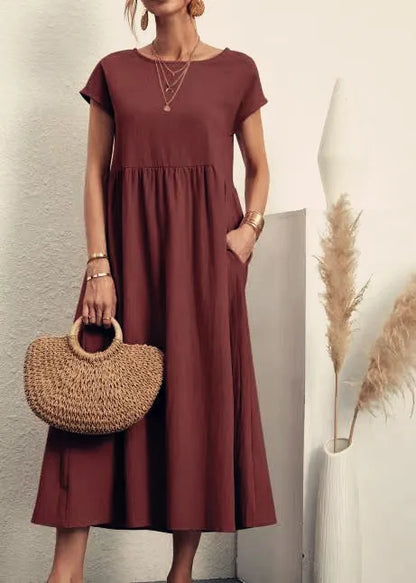 Sommerkleid Annika – Weite A-Linie mit Taschen