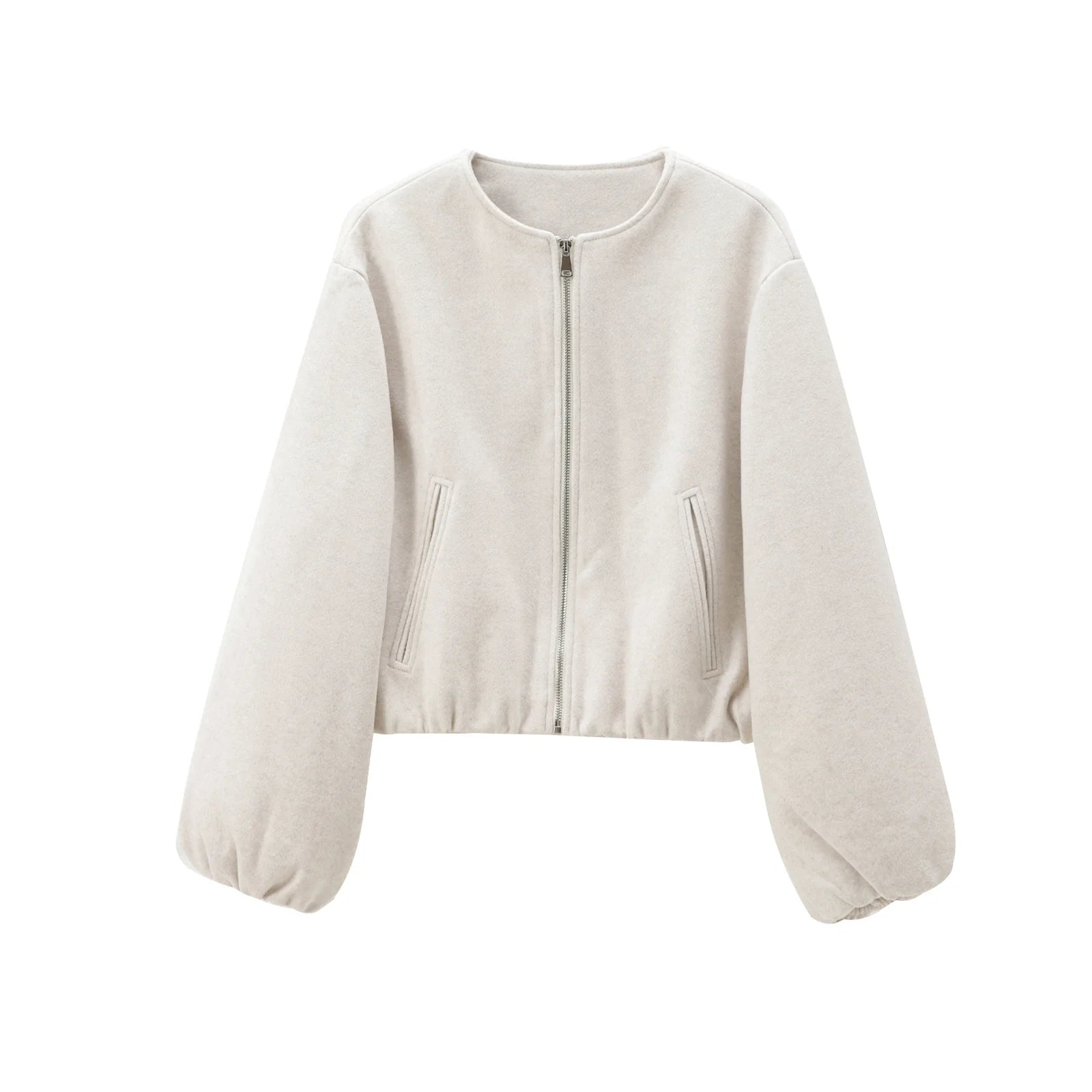 Fleece-Bomber Nele – Cropped mit Zipper