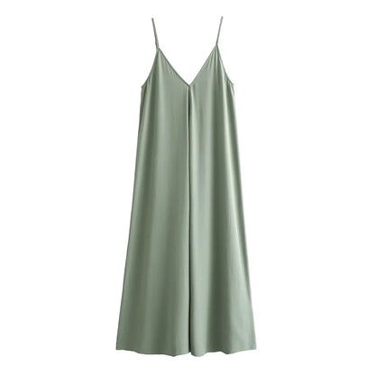 Slip-Maxikleid Svea – V-Ausschnitt im fließenden Schnitt