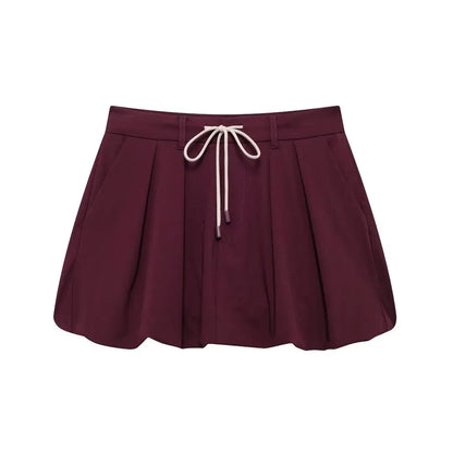 Zip-Blouson Romina – locker & cropped in Bordeaux