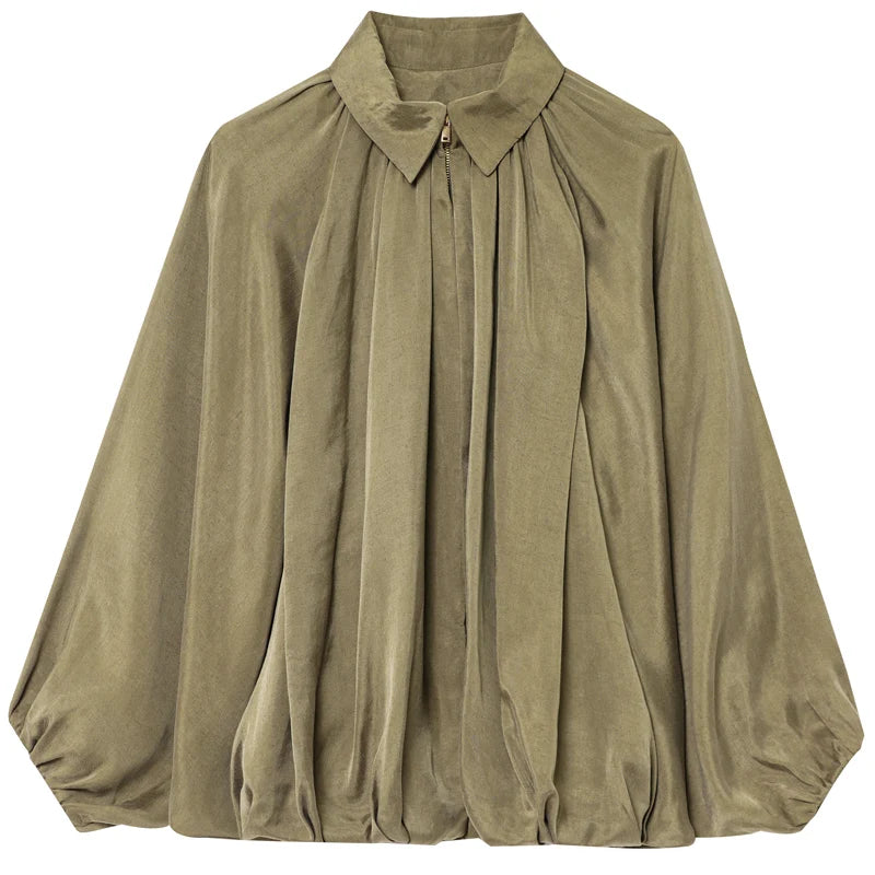 Oversize-Hemdbluse Lotte – Puffärmel & Ballonsaum