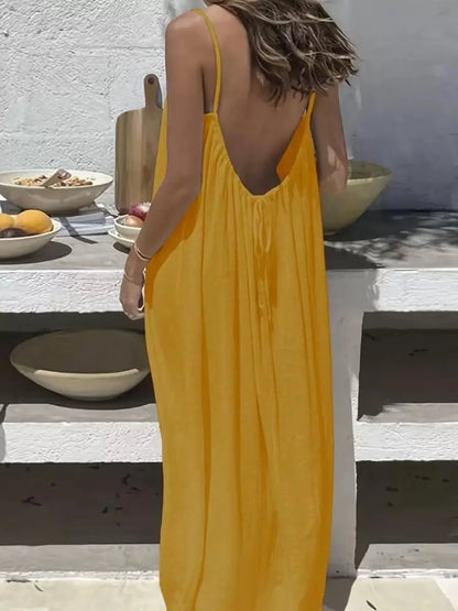 Träger-Maxikleid Saskia – Luftig & lang geschnitten