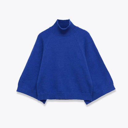 Rollkragenpullover Selma – Weite Trompetenärmel