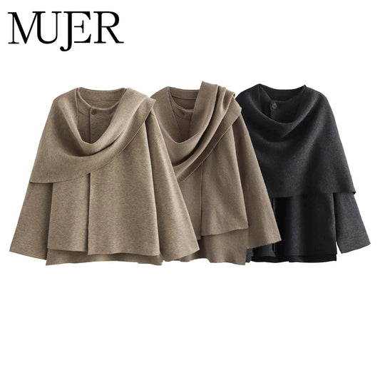 Strickpullover Carla – Schalkragen im Oversize-Look