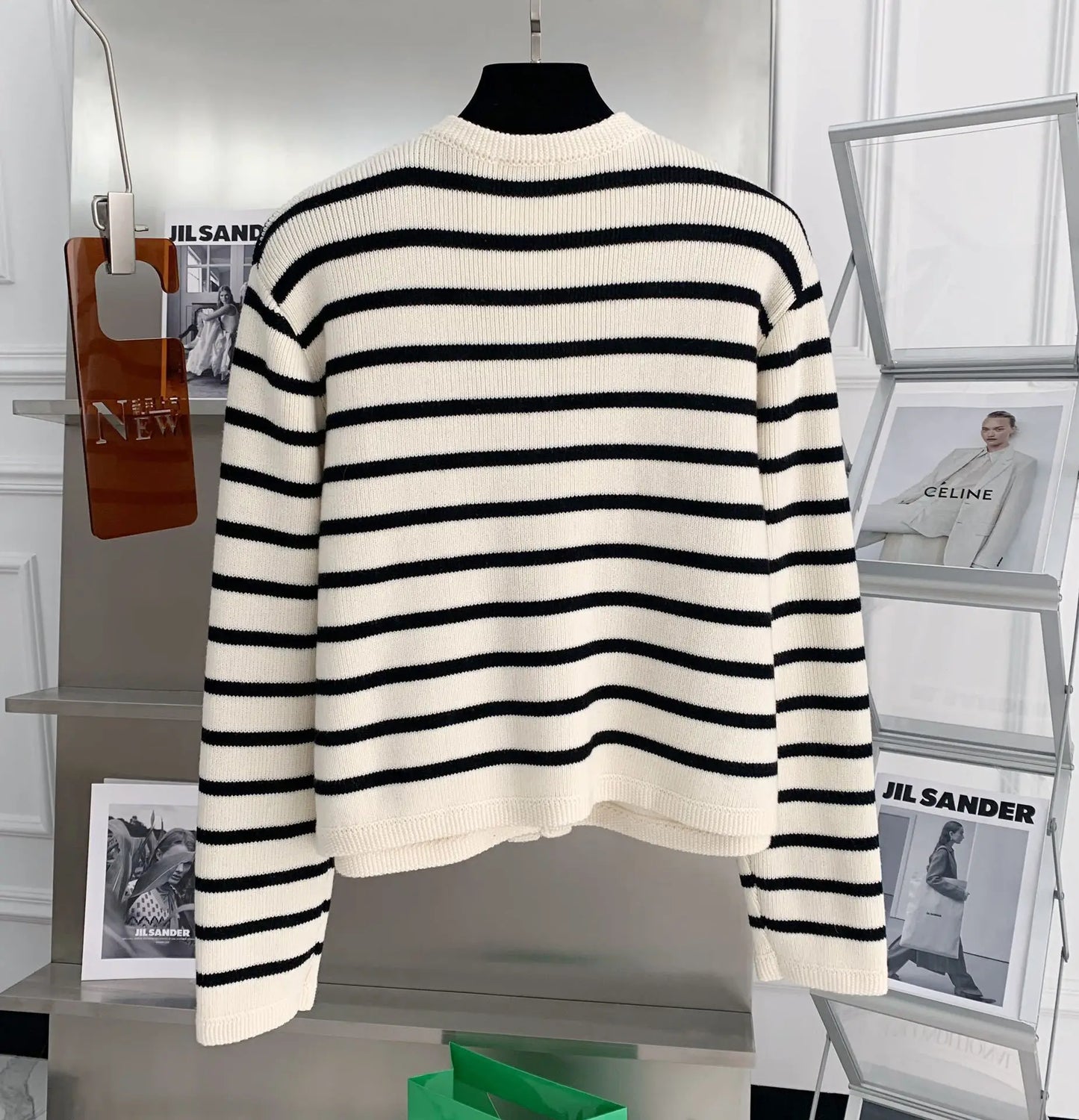 Strickjacke Colette – Streifen-Cardigan mit Knopfleiste