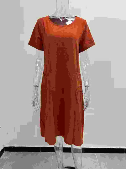 Leinen-Sommerkleid Mira – Lockerer Schnitt mit Taschen