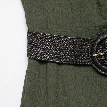 Wickelkleid Freya – Halter-Ausschnitt mit Gürtel