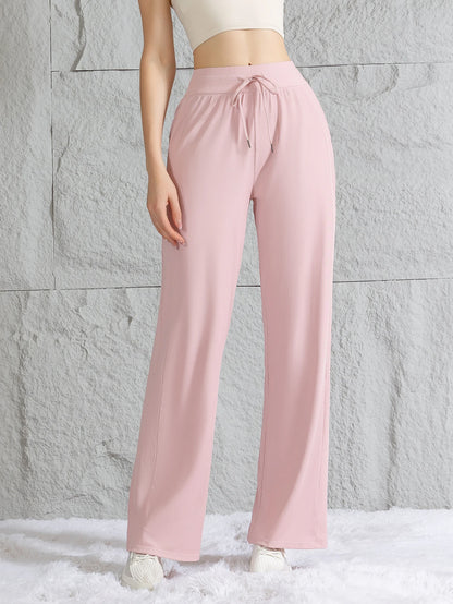 Wide-Leg Hose Kira – High Waist in Eisseiden-Optik