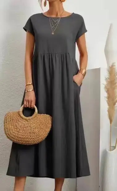 Sommerkleid Annika – Weite A-Linie mit Taschen