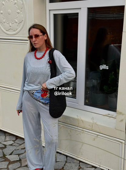 Strick-Loungehose Frida – Relaxter Schnitt in Feinstrick-Optik