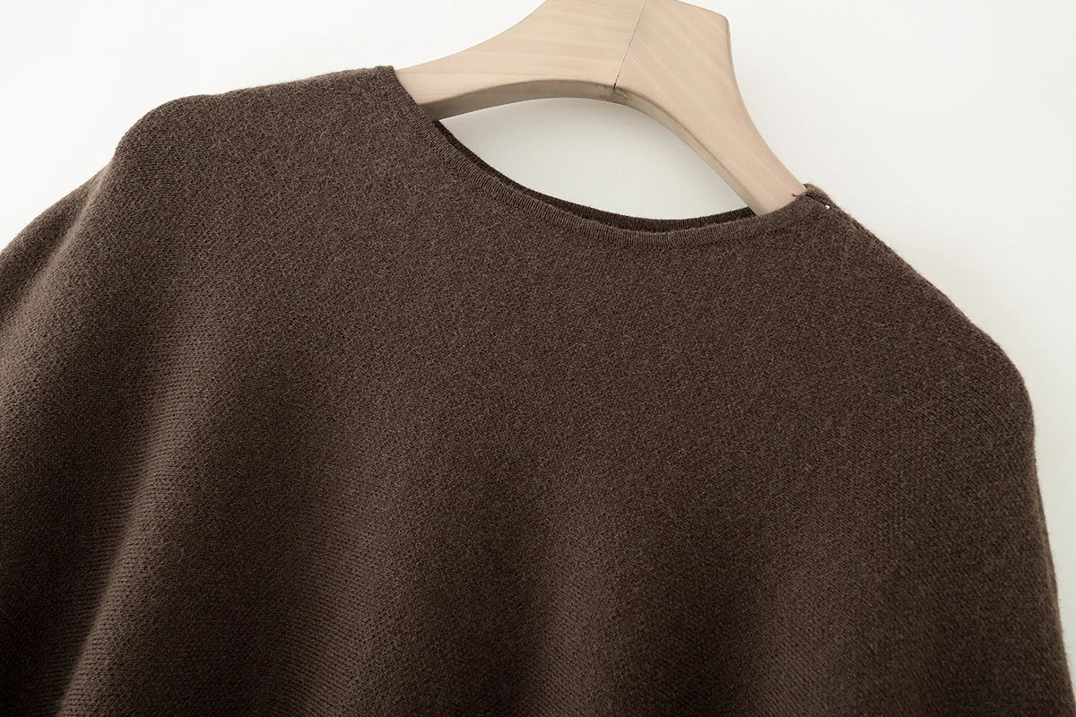 Strick-Cape Solveig – oversized & weich fließend