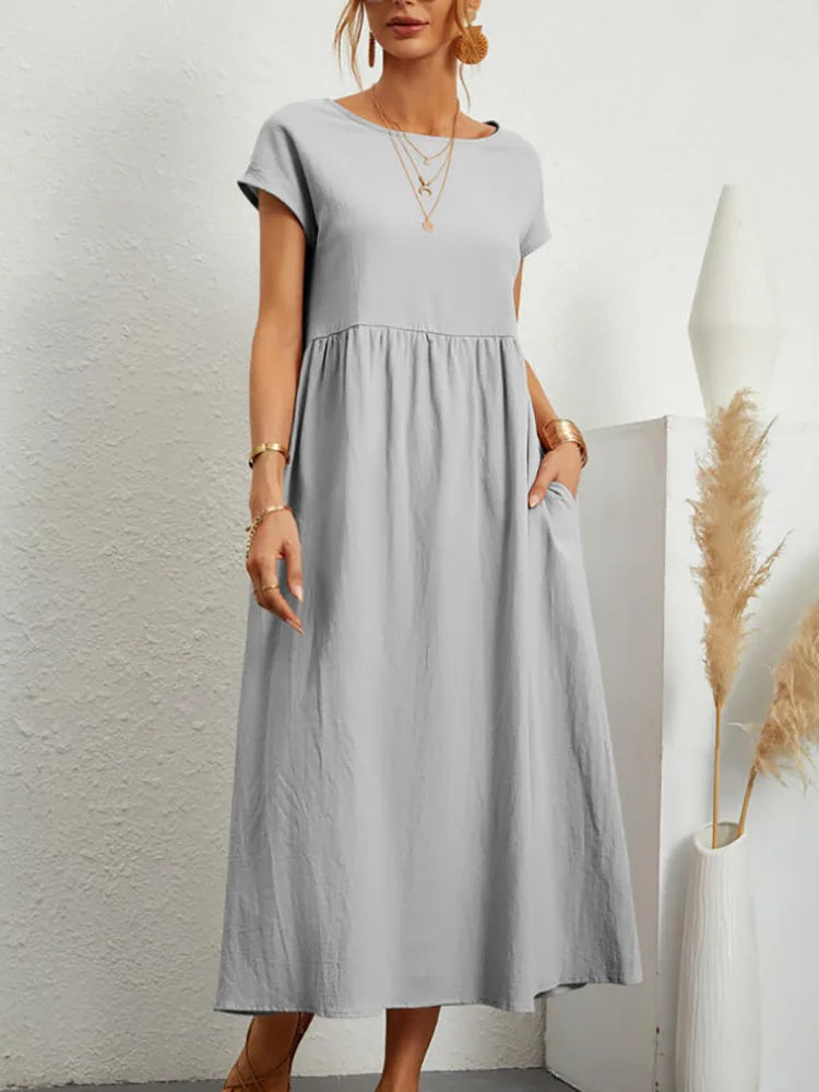 Sommerkleid Annika – Weite A-Linie mit Taschen