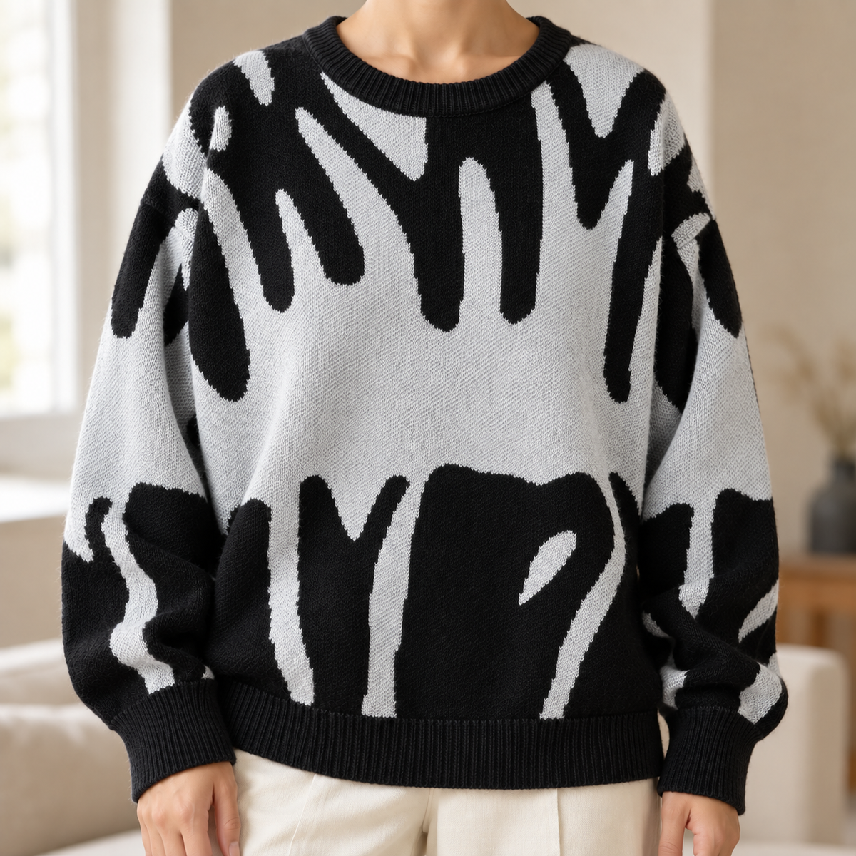 Jacquard-Pullover Ottilie – Grafisch & Gemütlich