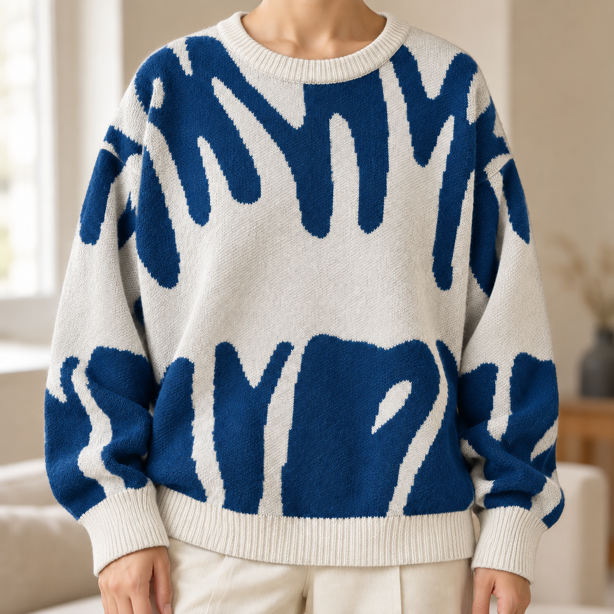 Jacquard-Pullover Ottilie – Grafisch & Gemütlich
