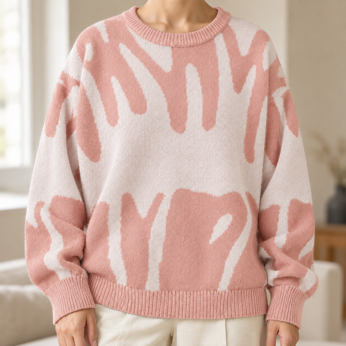 Jacquard-Pullover Ottilie – Grafisch & Gemütlich