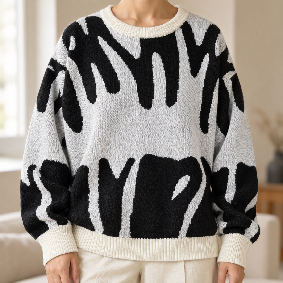 Jacquard-Pullover Ottilie – Grafisch & Gemütlich
