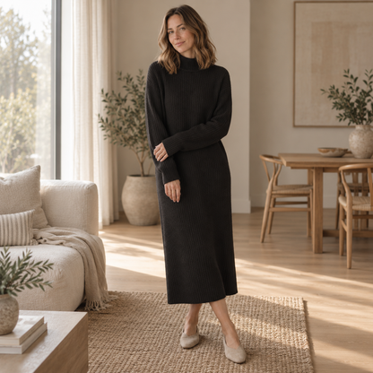Maxi-Strickkleid Karin – Lang & Locker