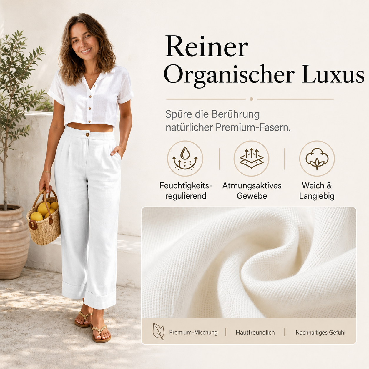 Weite Leinenhose Klara – Lässig-Elegant für jeden Tag