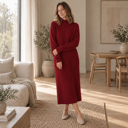 Maxi-Strickkleid Karin – Lang & Locker