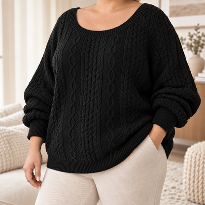 Grobstrick-Pullover Gudrun – Chunky in Curvy-Größen