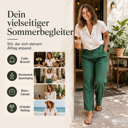Weite Leinenhose Klara – Lässig-Elegant für jeden Tag