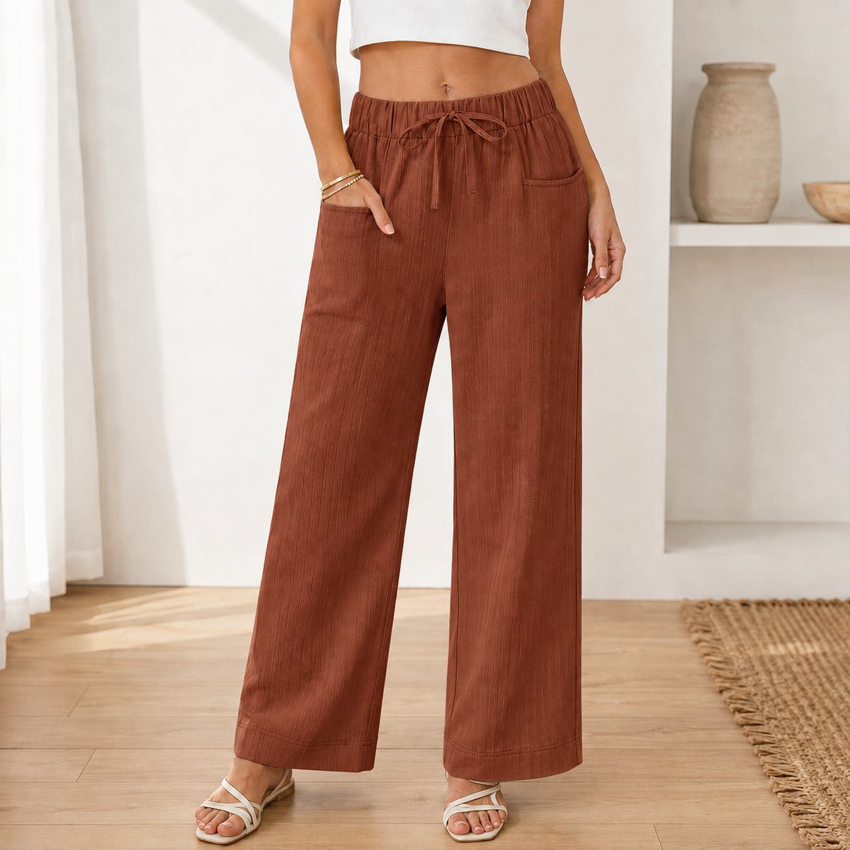 Weite Loungehose Noor Damen auf Reisen
