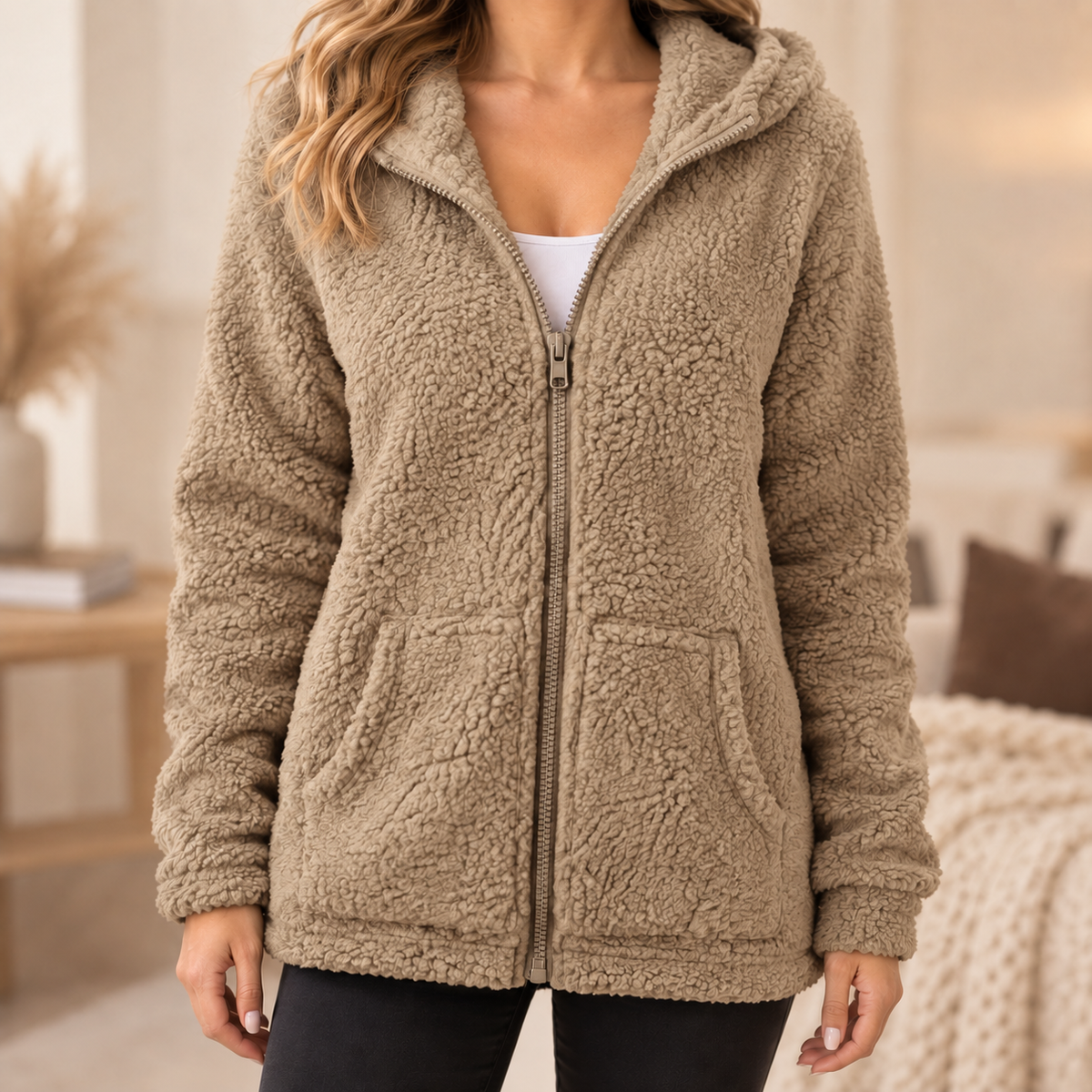 Sherpa-Cardigan Henrike – Oversized bis 5XL