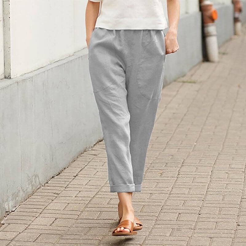 Leinenhose Merle Stoffqualitaet Nahaufnahme