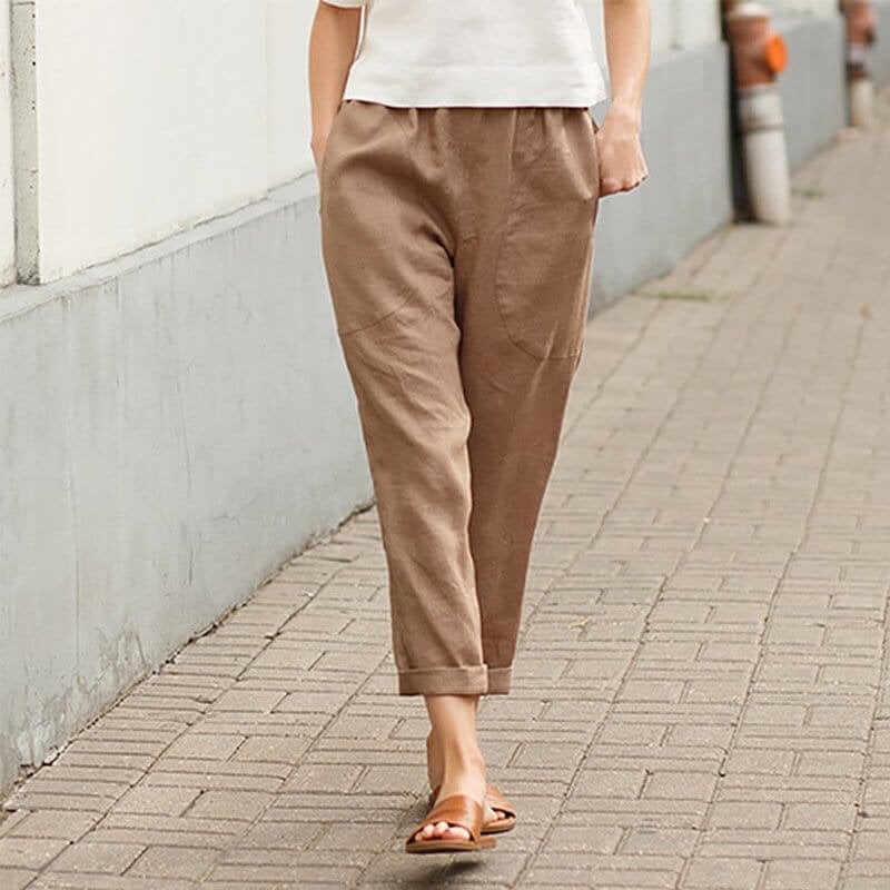 Leinenhose Merle Detailansicht Taschen