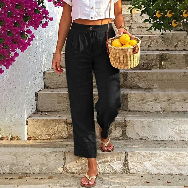 Weite Leinenhose Klara – Lässig-Elegant für jeden Tag